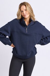 Foxwood College Contrast Zip Crew