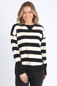 Foxwood Striped Delilah Crew