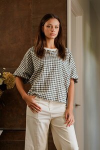 Et Alia Aroha Pine Check Top
