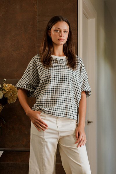 Et Alia Aroha Pine Check Top-hc-new-Hello Cyril.