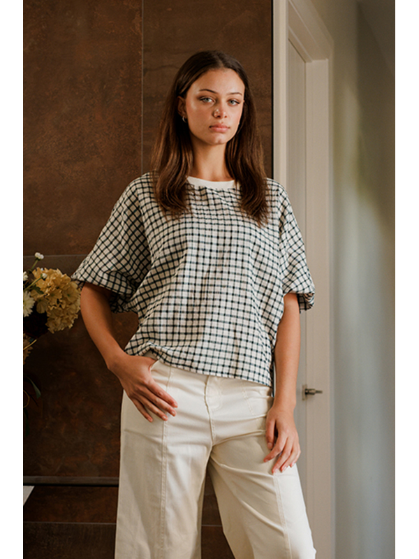 Et Alia Aroha Pine Check Top