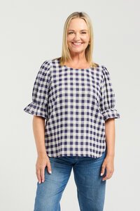 Seduce Sadie Check Top