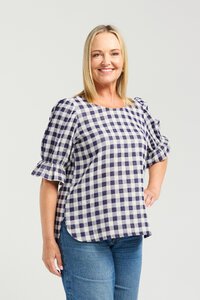 Seduce Sadie Check Top