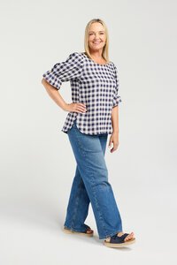 Seduce Sadie Check Top