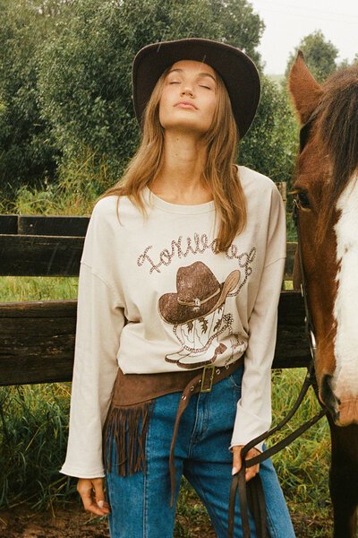 Foxwood Bandit Boots Long Sleeve Tee-hc-new-Hello Cyril.