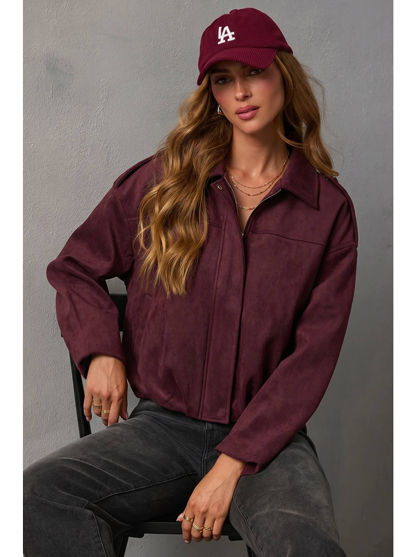 Smaibulun Yuzu Suede Bomber Jacket