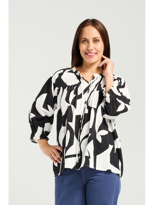 Seduce Claire Mono Form Top