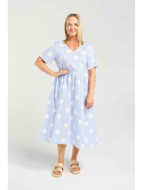 Seduce Leona Polka Stripe Dress