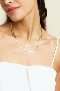 Edblad Herringbone Chain 45cm Gold Necklace