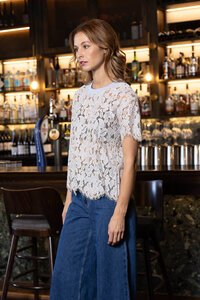 Amaya Helen T-Shirt Lace Blue
