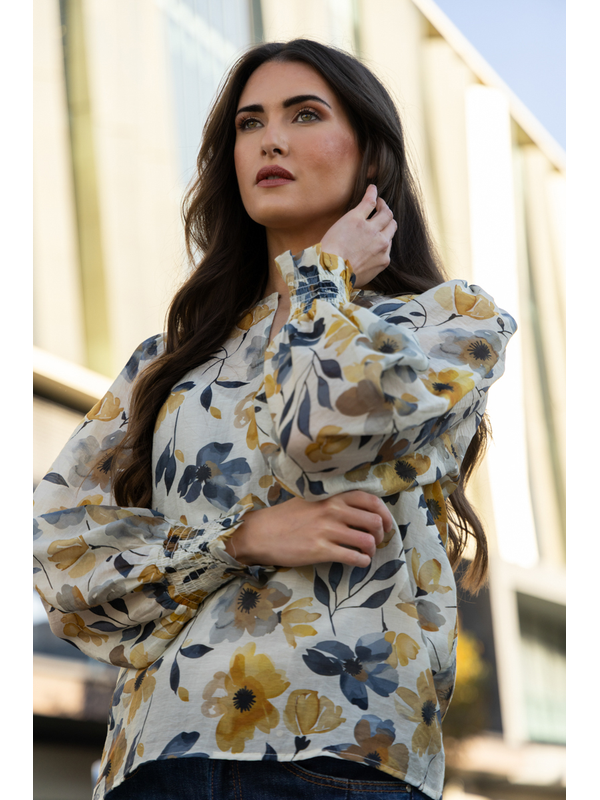 Leila + Luca Golden Bloom Havana Top