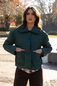 Leila + Luca Moss Frilled Jacket