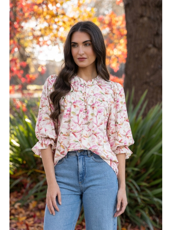Seeking Lola Spring Watercolour Celia Blouse