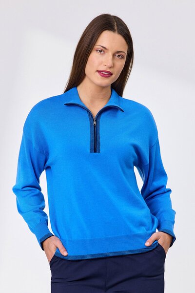 Newport Cruz Zip Placket Merino Jumper-shop-by-style-Hello Cyril.