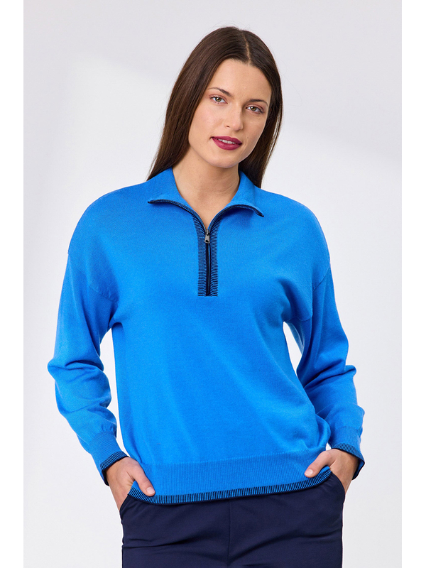 Newport Cruz Zip Placket Merino Jumper