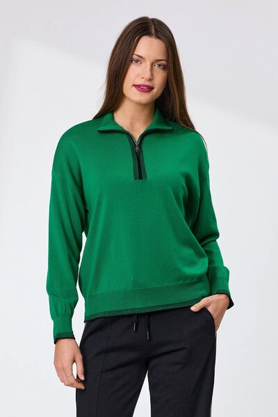 Newport Cruz Zip Placket Merino Jumper-shop-by-style-Hello Cyril.