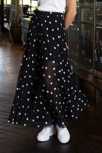 Amaya Nicola Maxi Skirt Spot Black