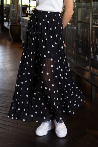Amaya Nicola Maxi Skirt Spot Black-shop-by-style-Hello Cyril.