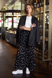 Amaya Nicola Maxi Skirt Spot Black