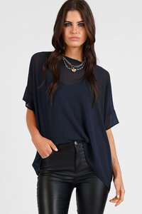 Storm Relaxed Sheer Short Sleeve Top 