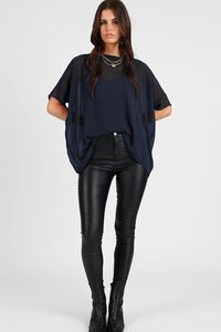 Storm Relaxed Sheer Short Sleeve Top 