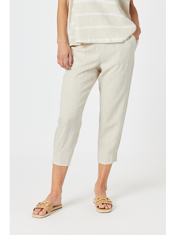 Gordon Smith Sarah Jersey Waist Linen Pant 