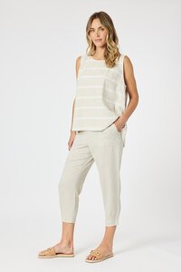 Gordon Smith Sarah Jersey Waist Linen Pant 