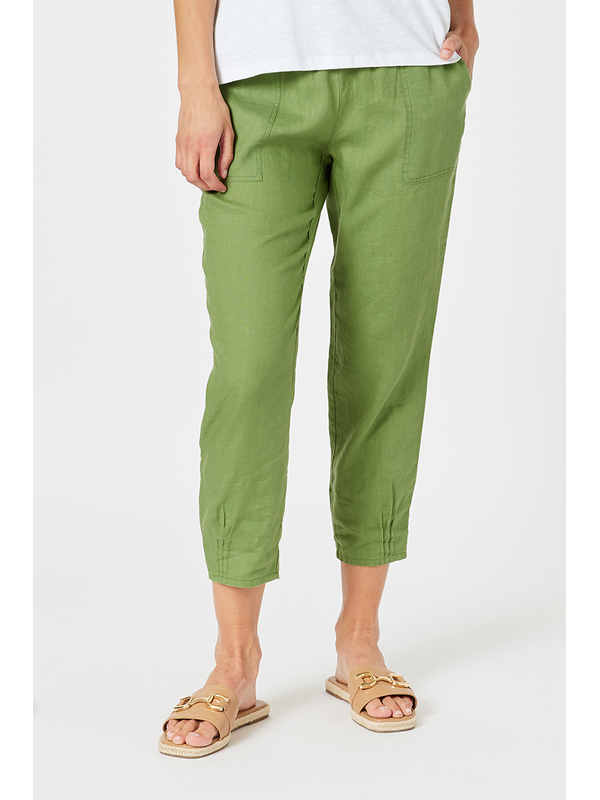 Gordon Smith Sarah Jersey Waist Linen Pant 