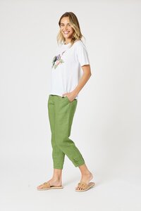 Gordon Smith Sarah Jersey Waist Linen Pant 