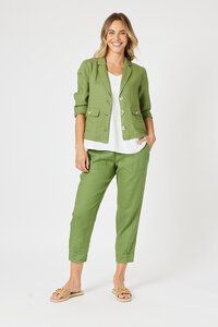 Gordon Smith Sarah Jersey Waist Linen Pant 