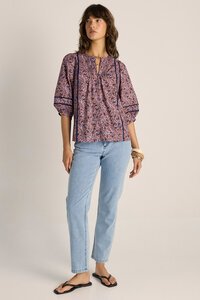 Fate + Becker Alaia Print Lace Blouse