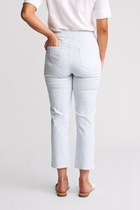 Vassalli Sierra 7/8 Slim Denim Pull On Pant - Gingham
