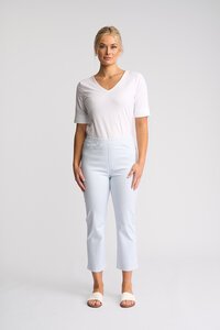Vassalli Sierra 7/8 Slim Denim Pull On Pant - Gingham