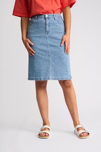 Vassalli Poppy Denim Skirt - Meadow Denim