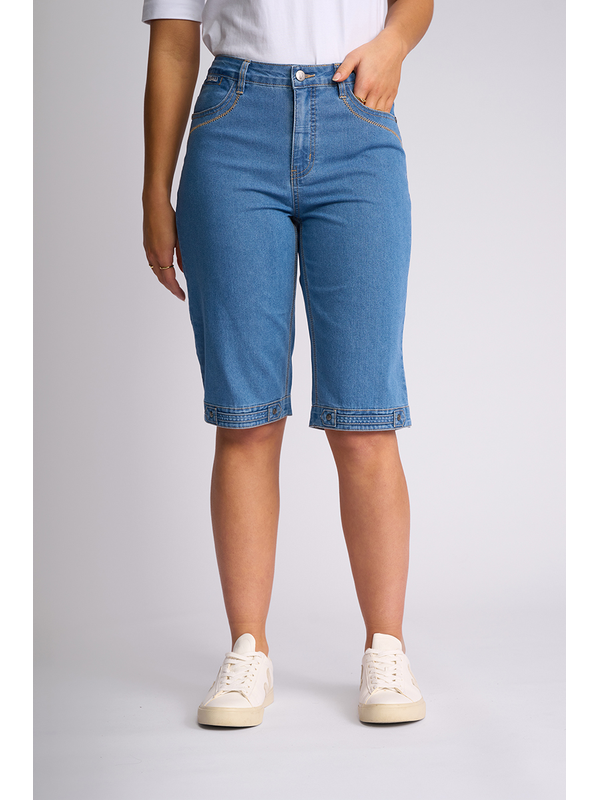 Vassalli Custom Contrast Stitch Short - Light Denim