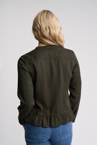 Vassalli Sawyer Frill Hem Button Jacket