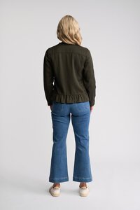 Vassalli Sawyer Frill Hem Button Jacket