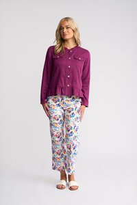 Vassalli Sawyer Frill Hem Button Jacket