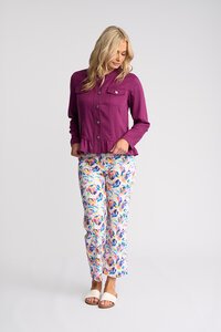 Vassalli Sawyer Frill Hem Button Jacket