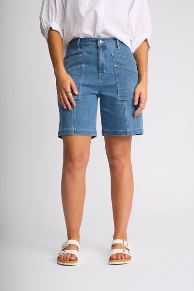 Vassalli Raven Double Pocket Denim Short - Blue Hue-shop-by-style-Hello Cyril.