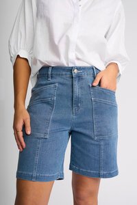 Vassalli Raven Double Pocket Denim Short - Blue Hue