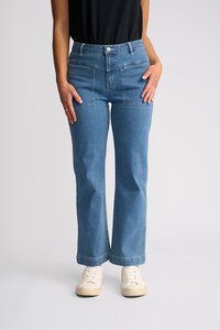 Vassalli Villa Straight Ankle Grazer Jean - Blue Hue