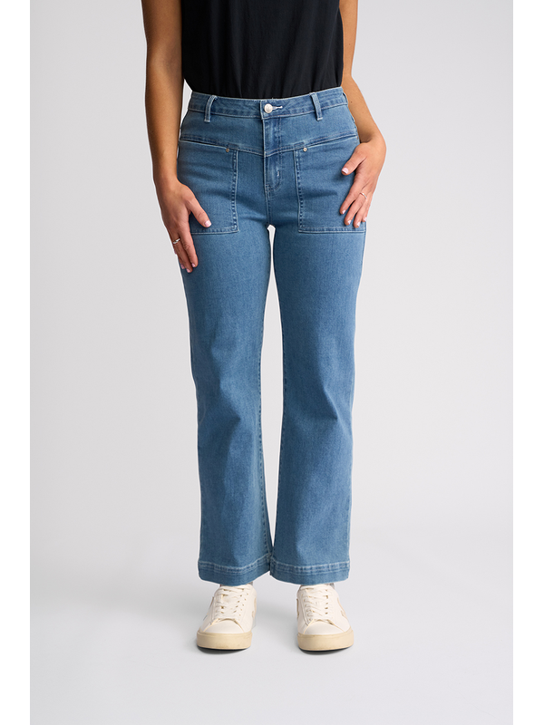 Vassalli Villa Straight Ankle Grazer Jean - Blue Hue