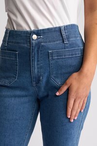 Vassalli Daily Straight Ankle Grazer Jean - Blue Hue