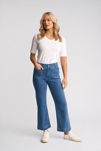 Vassalli Daily Straight Ankle Grazer Jean - Blue Hue