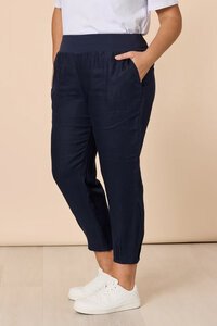 Gordon Smith Sarah Jersey Waist Linen Pant 