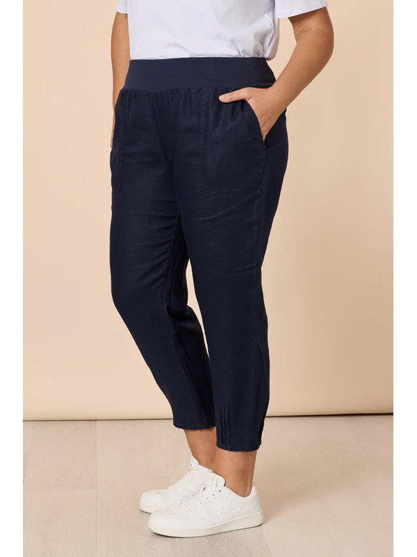 Gordon Smith Sarah Jersey Waist Linen Pant 