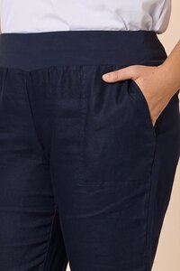Gordon Smith Sarah Jersey Waist Linen Pant 