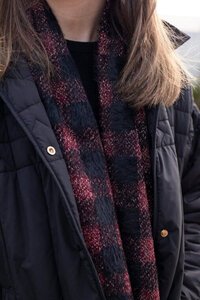 Antler Cabernet Check Scarf