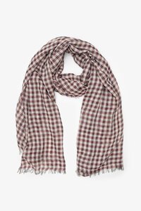 Antler Claret Check Scarf 